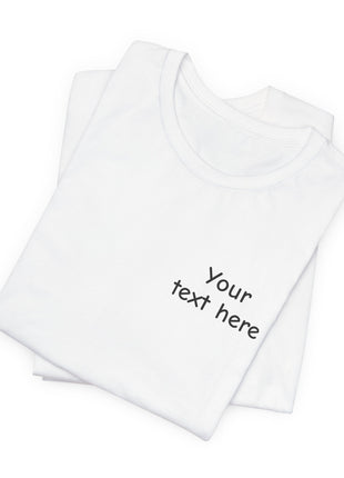 Custom Pocket Tee — Personalized white TShirt