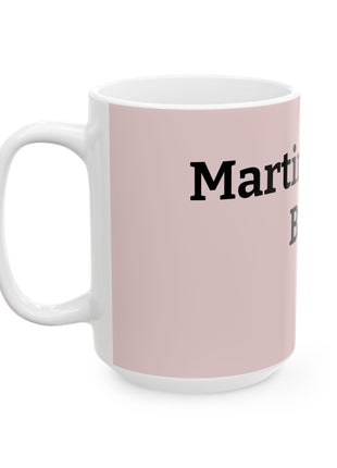 Personalized Birthday Mug — "Martin's 50th Birthday" Pink Ceramic Coffee Cup (11oz, 15oz)
