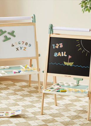 Tiny Land® Magnitales Easel for Kids - Magnetic & Dry-Erase Art Easel for Children