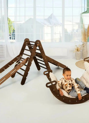 5in1 Climbing Set – Montessori Wooden Play Gym for Kids