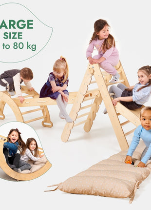 5in1 Climbing Set – Montessori Wooden Play Gym for Kids