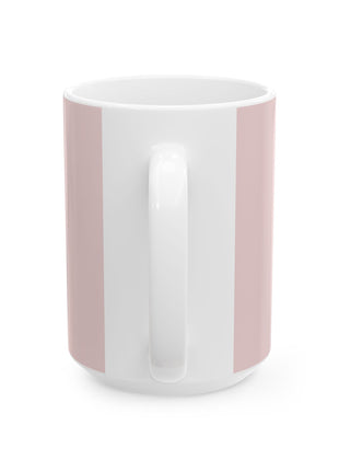 Personalized Birthday Mug — "Martin's 50th Birthday" Pink Ceramic Coffee Cup (11oz, 15oz)