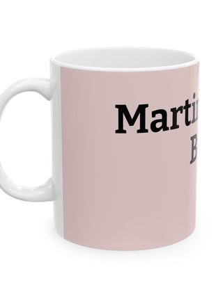 Personalized Birthday Mug — "Martin's 50th Birthday" Pink Ceramic Coffee Cup (11oz, 15oz)