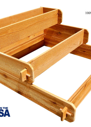 Timberlane Gardens 3-Tier Raised Garden Bed Kit – Small Cedar Elevated Planters