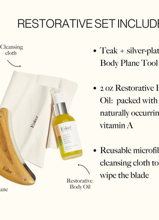 Beauty Body Plane Set - Exfoliating Scraper and Body Oil