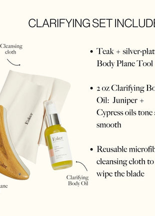 Beauty Body Plane Set - Exfoliating Scraper and Body Oil