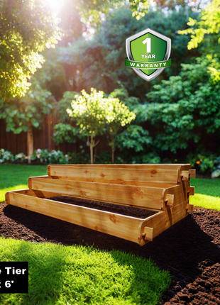 Timberlane Gardens 3-Tier Raised Garden Bed Kit – Large Cedar Elevated Planter
