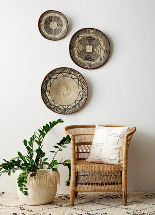 Binga Lace Patterned Basket – Handwoven Wall Décor