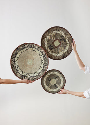 Binga Lace Patterned Basket – Handwoven Wall Décor