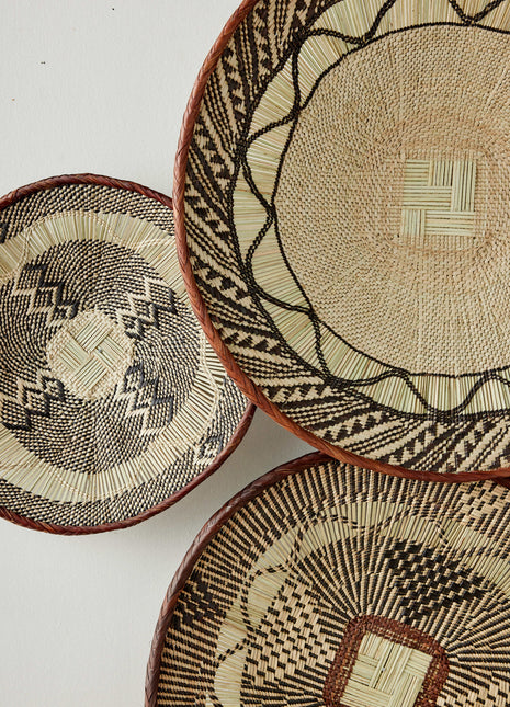 Binga Lace Patterned Basket – Handwoven Wall Décor