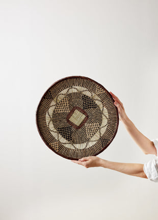 Binga Lace Patterned Basket – Handwoven Wall Décor