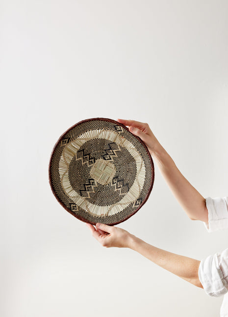 Binga Lace Patterned Basket – Handwoven Wall Décor