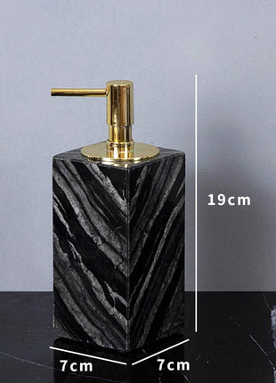 DecorBites™ Ancient Wood Grain Marble Bathroom Set with Luxury Accessories