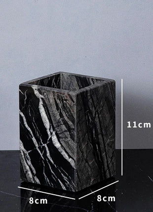 DecorBites™ Ancient Wood Grain Marble Bathroom Set with Luxury Accessories