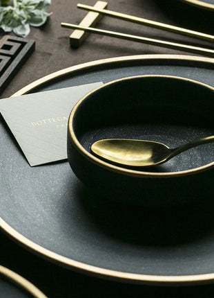 Modern Porcelain Dinnerware Set – Ceramic Plates, Bowls & Cutlery by DecorBites™