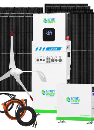 MyGrid 10K Solar and Wind Generator for Home – Whole House Backup Power System (Expandable)