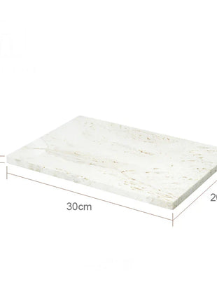 DecorBites™ Beige Travertine Marble Bathroom Set - Soap Dispenser Toothbrush Holder Tissue Box