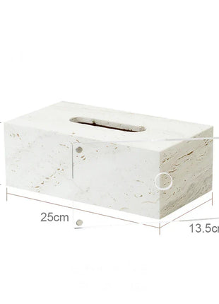 DecorBites™ Beige Travertine Marble Bathroom Set - Soap Dispenser Toothbrush Holder Tissue Box