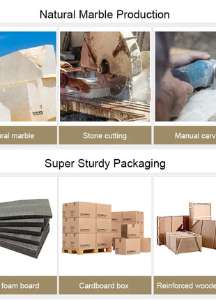 DecorBites™ Beige Travertine Marble Bathroom Set - Soap Dispenser Toothbrush Holder Tissue Box