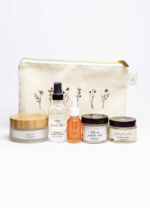 Rose Glow Skincare Set – Natural Face Kit with Cleanser, Serum, Mask & Cream