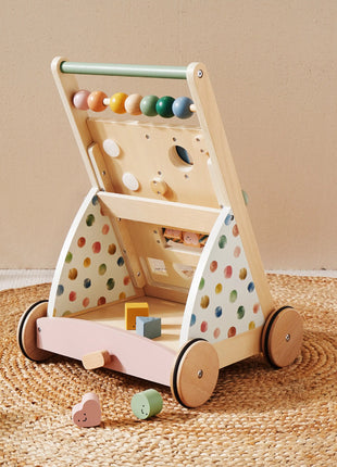 Tiny Land® Versatile Natural Wooden Baby Walker