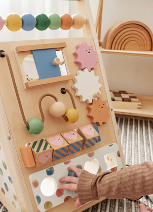 Tiny Land® Versatile Natural Wooden Baby Walker