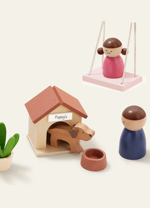 Tiny Land® Sweetwood Edge Dollhouse – Eco-Friendly Wooden Dollhouse for Kids