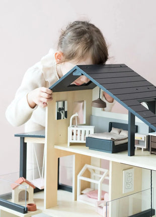 Tiny Land® Sweetwood Edge Dollhouse – Eco-Friendly Wooden Dollhouse for Kids