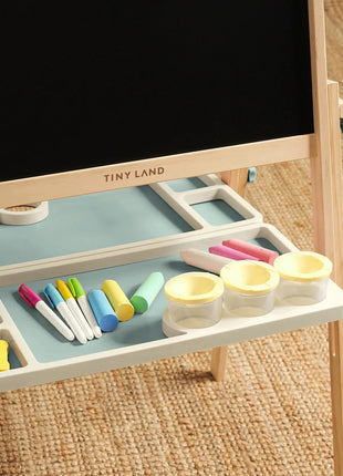 Tiny Land® Magnitales Easel for Kids - Magnetic & Dry-Erase Art Easel for Children