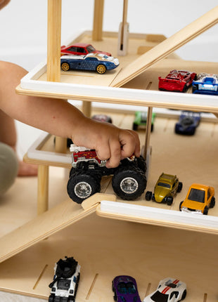 Wooden Toy Parking Garage - Kids Playset