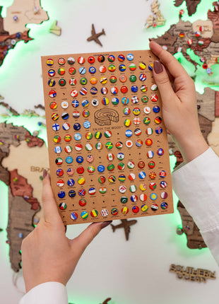3D LED Wooden World Map 3.0  – Multicolor Wall Art Decor