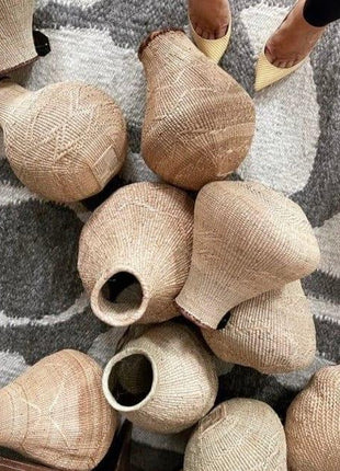 Binga Nongo Natural Woven Gourd Basket - Handmade Decorative Accent Piece