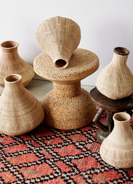 Binga Nongo Natural Woven Gourd Basket - Handmade Decorative Accent Piece