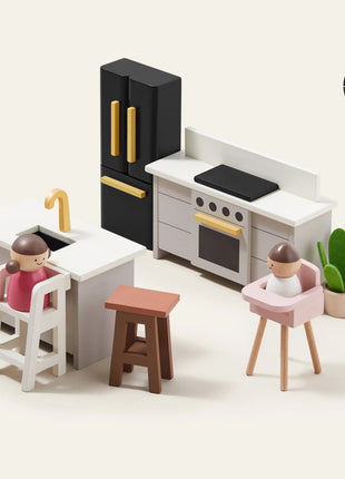 Tiny Land® Sweetwood Edge Dollhouse – Eco-Friendly Wooden Dollhouse for Kids
