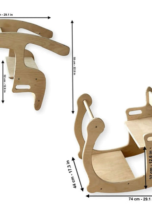 Toddler Rocking Chair and Table Set: Eco-Friendly by Kidodido