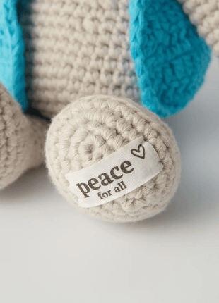Handmade Organic Cotton Bear - Eco-Friendly Plush Toy for Babies & Kids