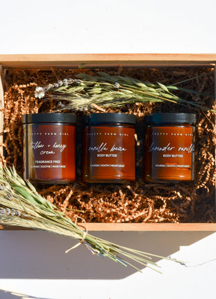 Natural Tallow Skincare Gift Set – Hydrating Body Butter Trio (3 Scents)