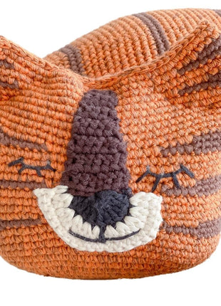 Organic Cotton Tiger Plush – Handmade Eco-Friendly Baby Toy & Nursery Decor