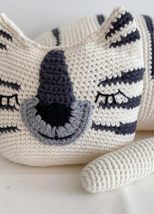 Handmade Organic Cotton White Tiger
