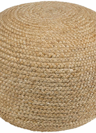 Kaumakani Knitted Jute Round Pouf - Eco-Friendly Floor Pouf Ottoman