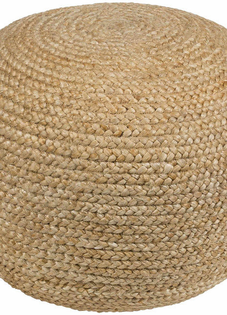Kaumakani Knitted Jute Round Pouf - Eco-Friendly Floor Pouf Ottoman