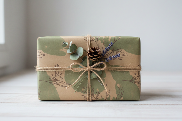 wrapped goft in a eco friendly paper